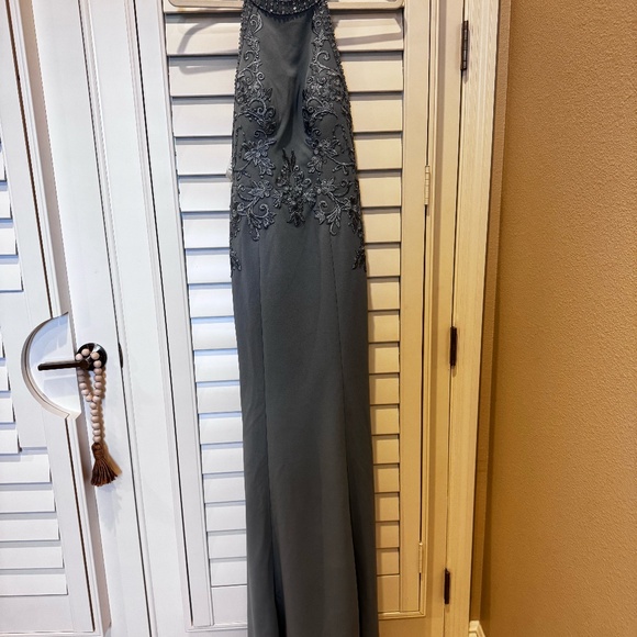 Azazie Mother of Bride/Formal Dusty Blue Maxie Long - Picture 1 of 7